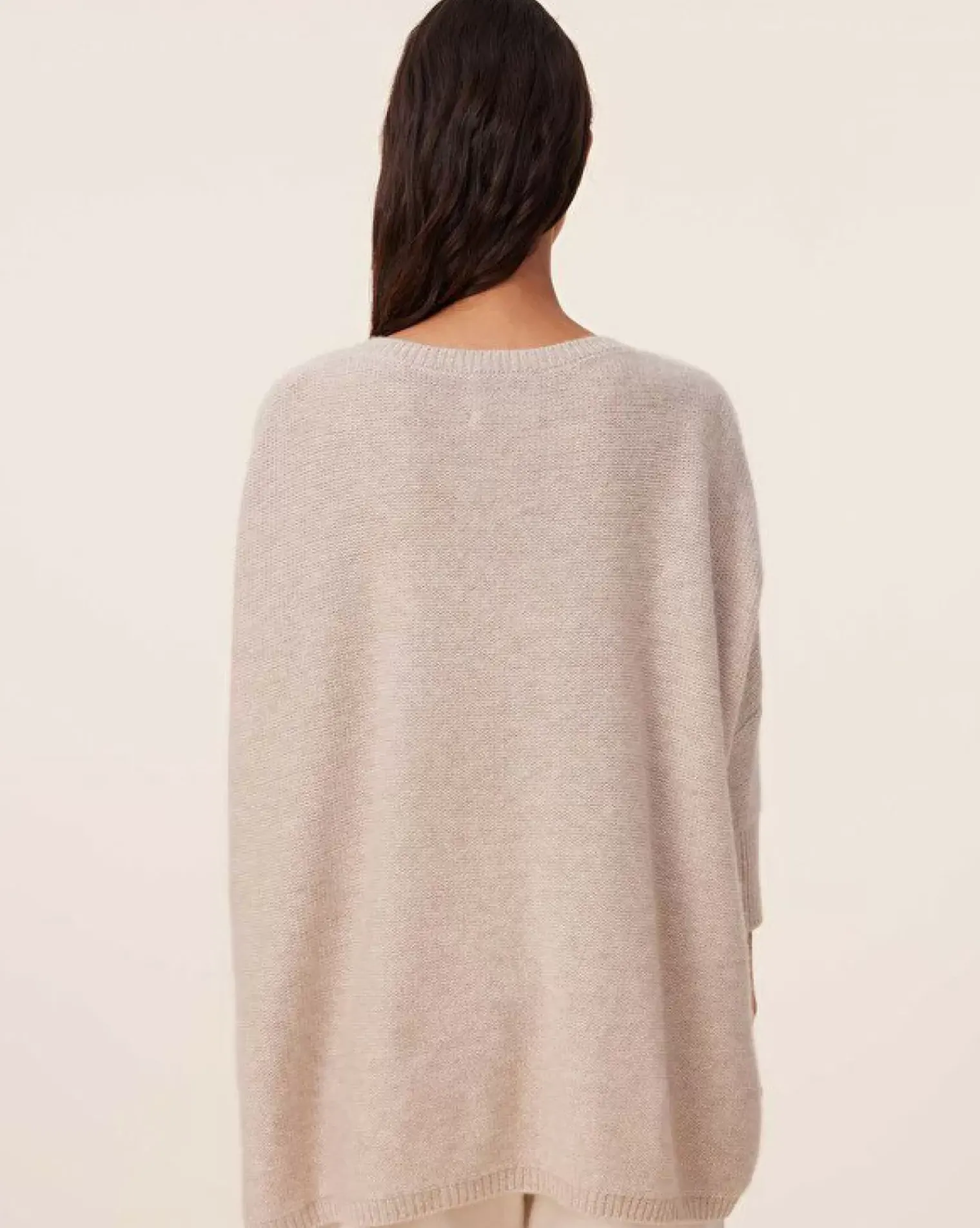 Kujten Sweaters & Sweatshirts>3/4 Sleeves Oversized Cashmere Sweater, 6-Threads Avoine
