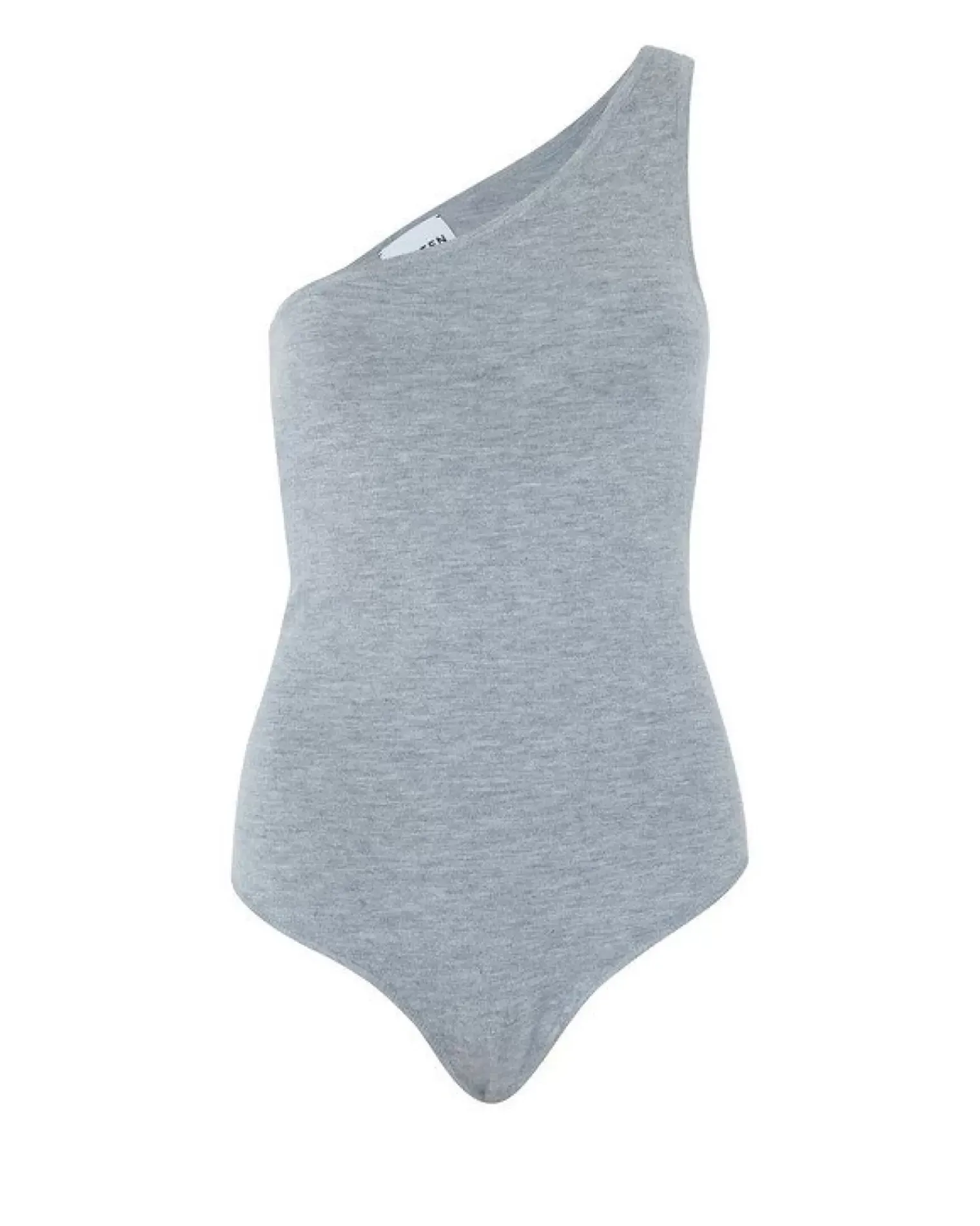 Kujten Body>Asymmetrical Woman Cashmere Body Gris Chine