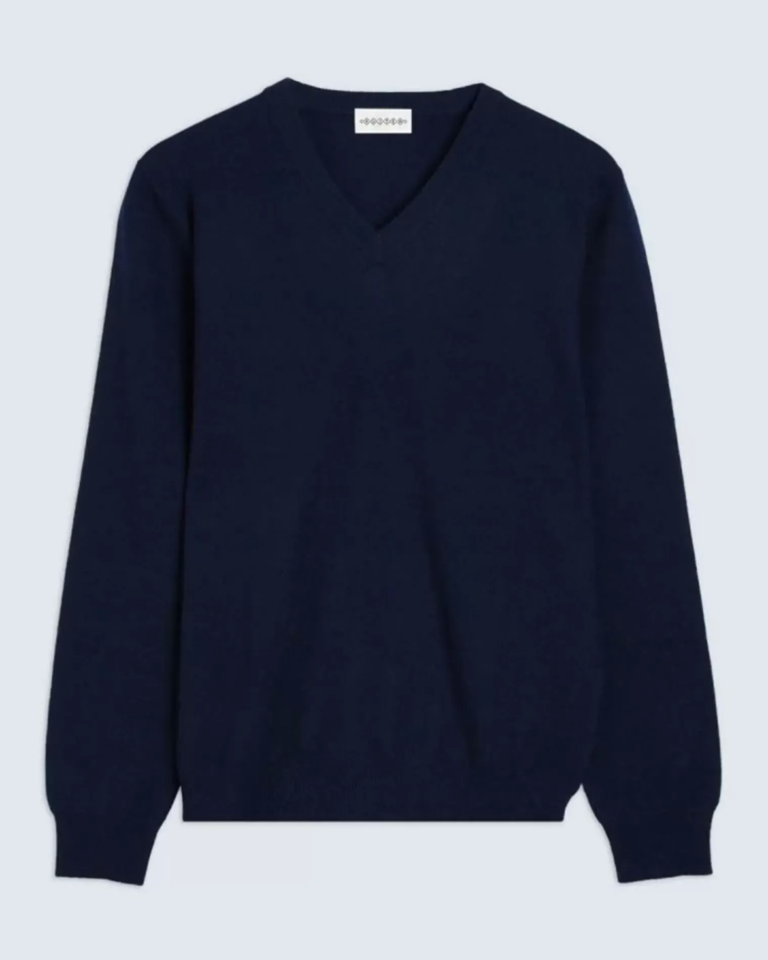 Kujten Sweaters & Sweatshirts>Basic Long Sleeves Cashmere Sweater Bleu Marine