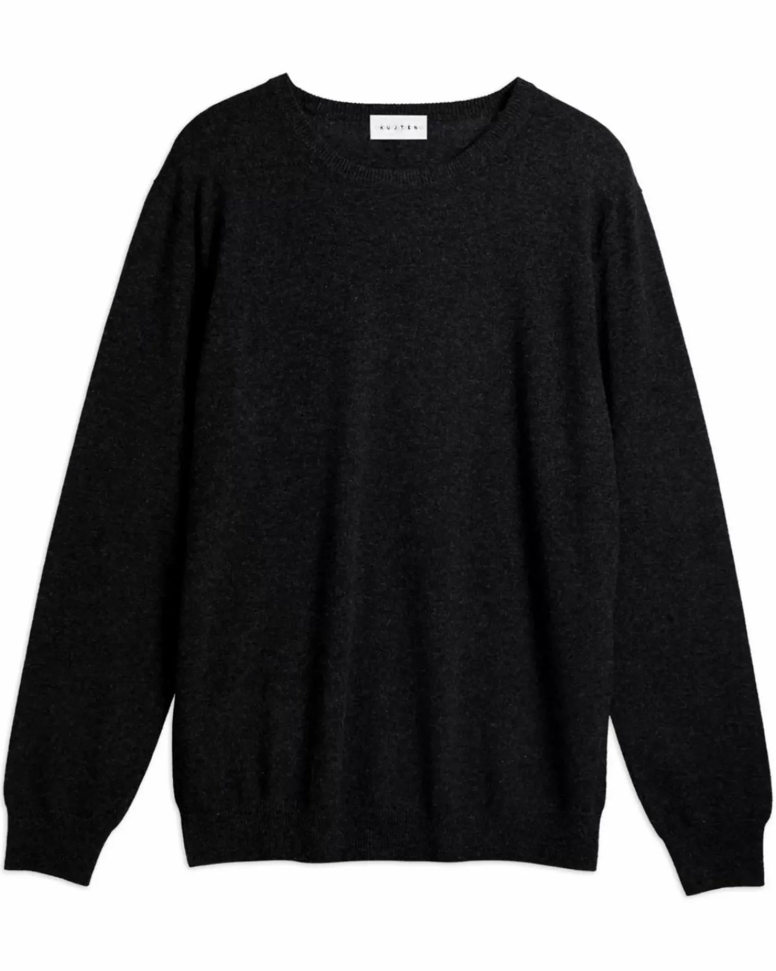 Kujten Sweaters & Sweatshirts>Basic Man Round Neck Cashmere Sweater Gris Anthracite