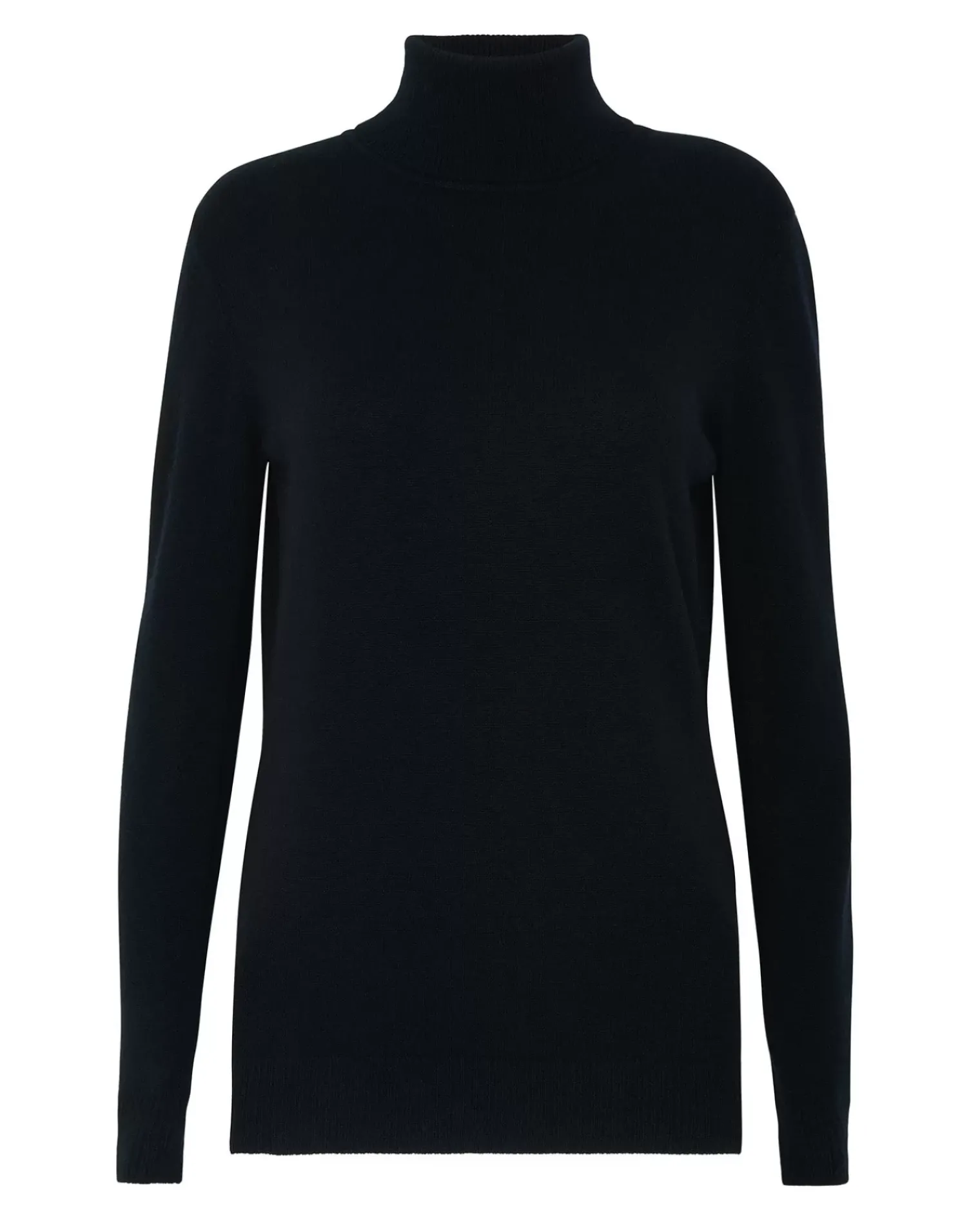 Kujten Sweaters & Sweatshirts>Basic Turtleneck 100% Cashmere Sweater, 2-Threads Noir