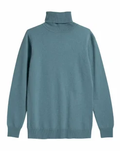 Kujten Sweaters & Sweatshirts>Basic Turtleneck 100% Cashmere Sweater Vert D'Eau