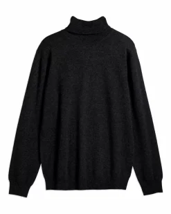 Kujten Sweaters & Sweatshirts>Basic Turtleneck Man Cashmere Sweater Gris Anthracite