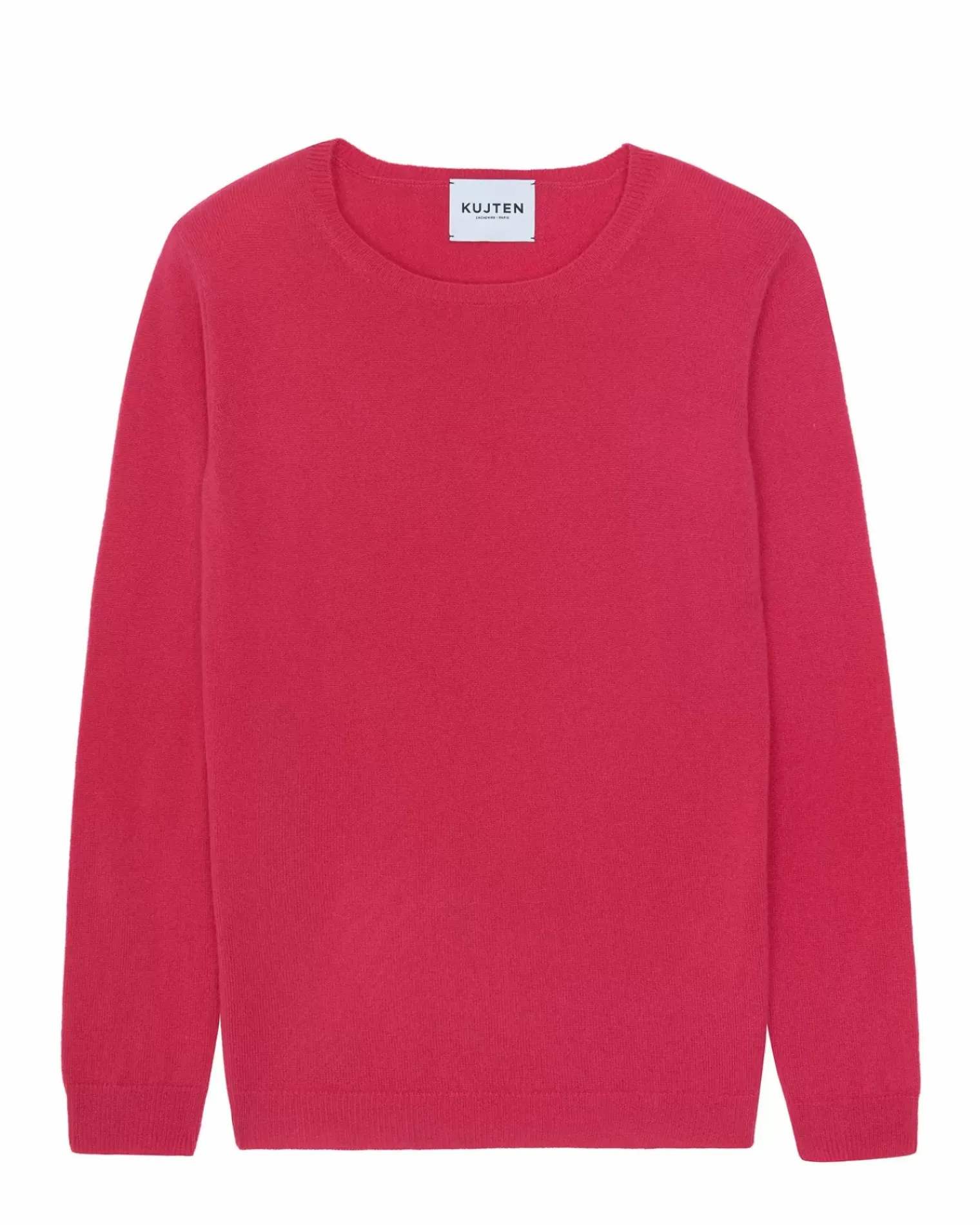 Kujten Sweaters & Sweatshirts>Basic Woman Round Neck Cashmere Sweater Fushia Clair