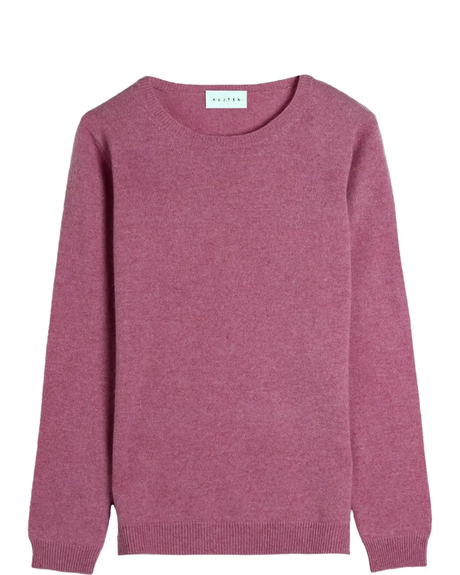 Kujten Sweaters & Sweatshirts>Basic Woman Round Neck Cashmere Sweater Rose