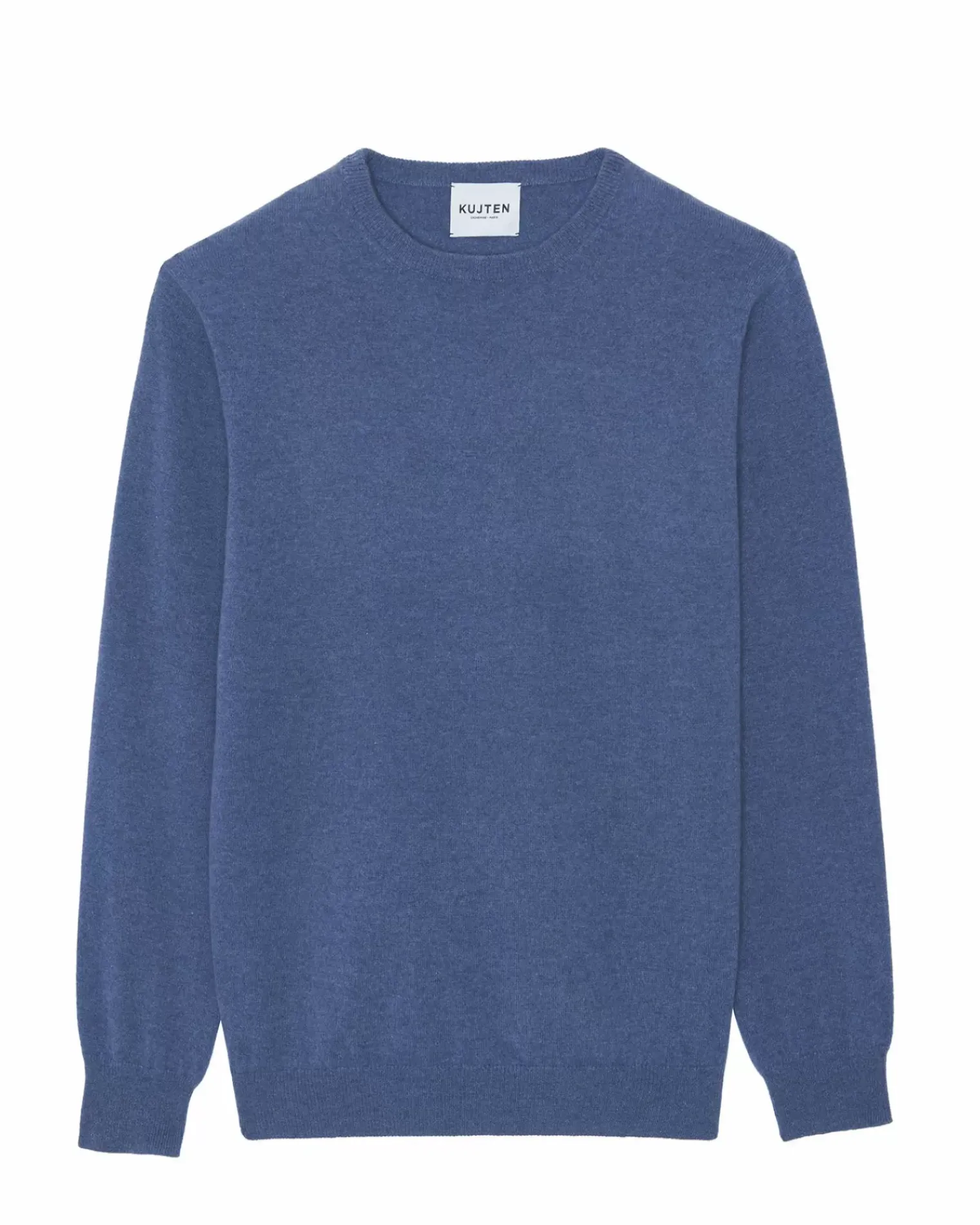 Kujten Sweaters & Sweatshirts>Basic Women Round Neck Cashmere Sweater Bleu Denim