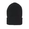 Kujten Hats & Headbands>Beanie With Cashmere Cuff Noir