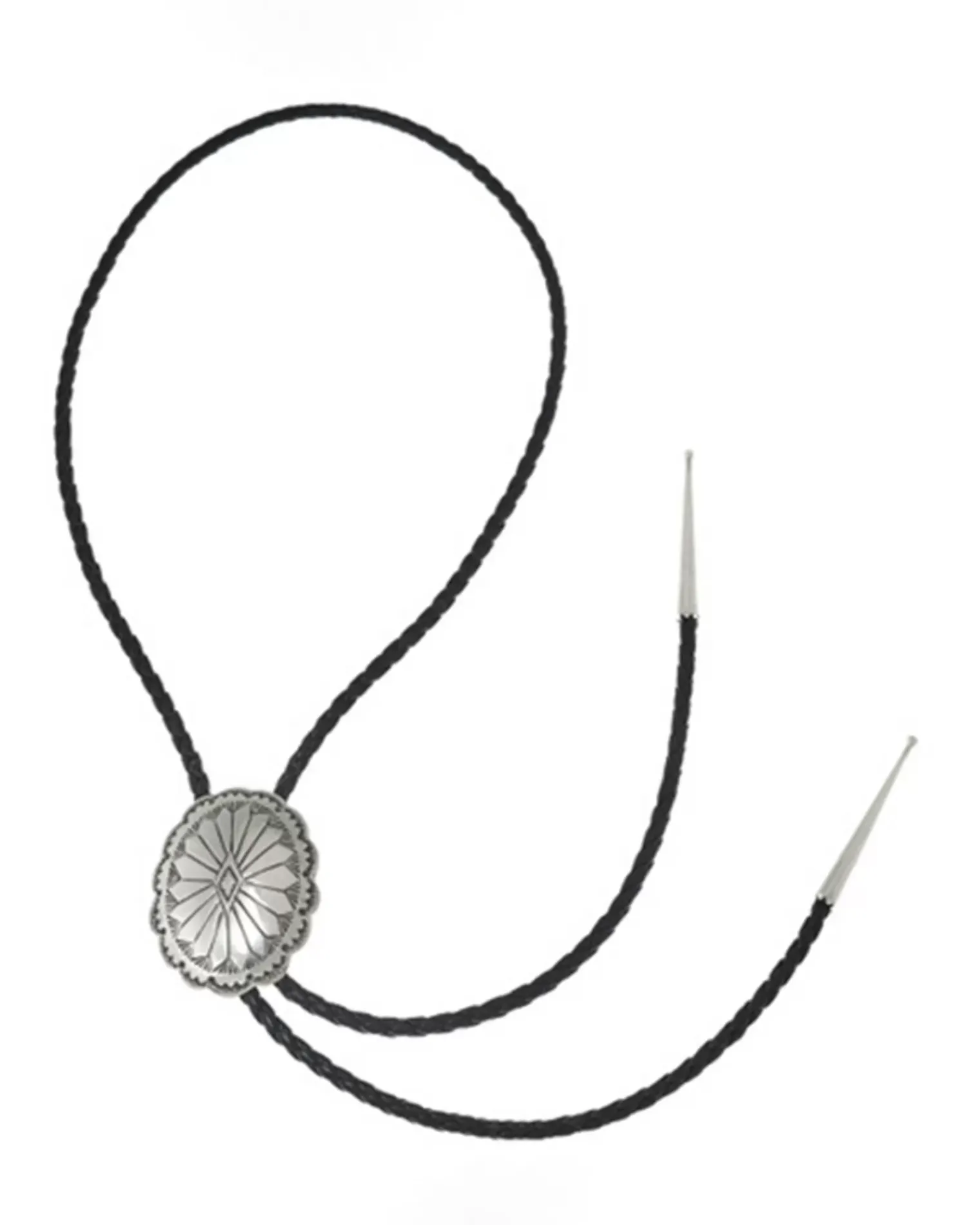 Kujten Jewelry>Bolo Tie In Sterling Silver 925/1000E With Leather Lace Argent
