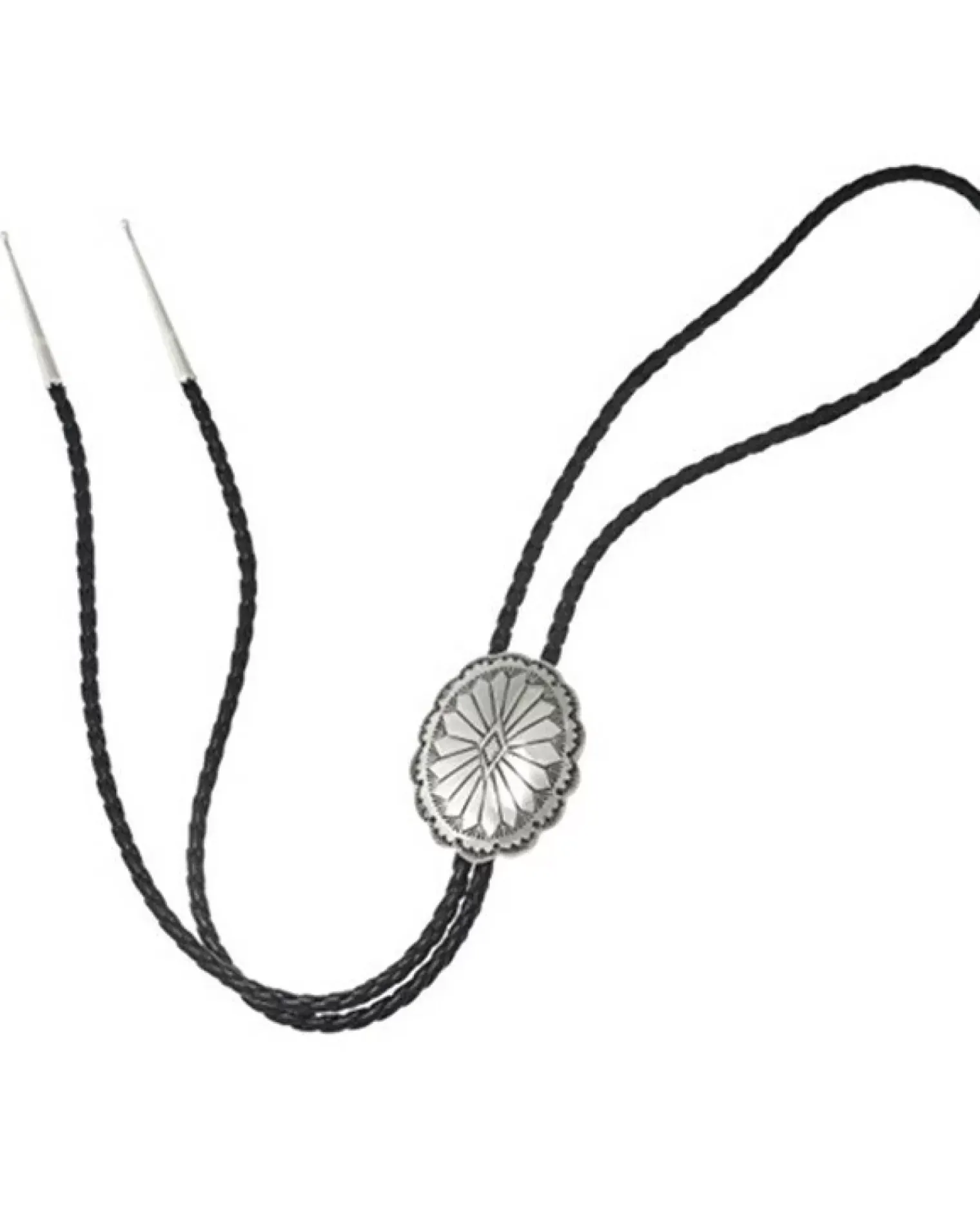 Kujten Jewelry>Bolo Tie In Sterling Silver 925/1000E With Leather Lace Argent