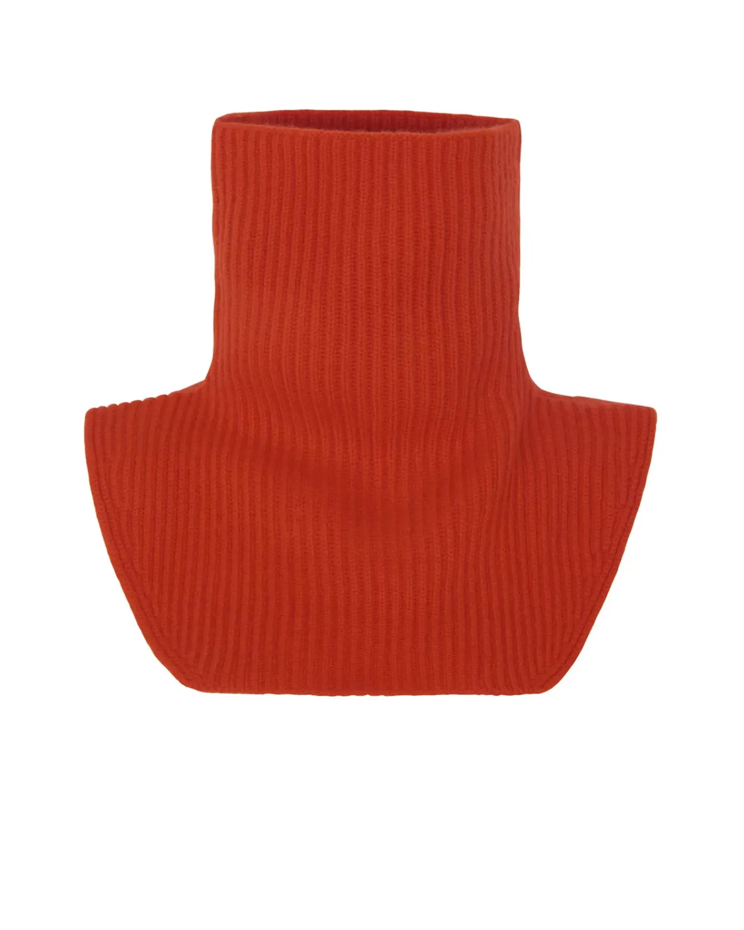 Kujten Scarves & Snoods>Cardigan Stitch Cashmere Snood, 6-Threads Orange Rosso