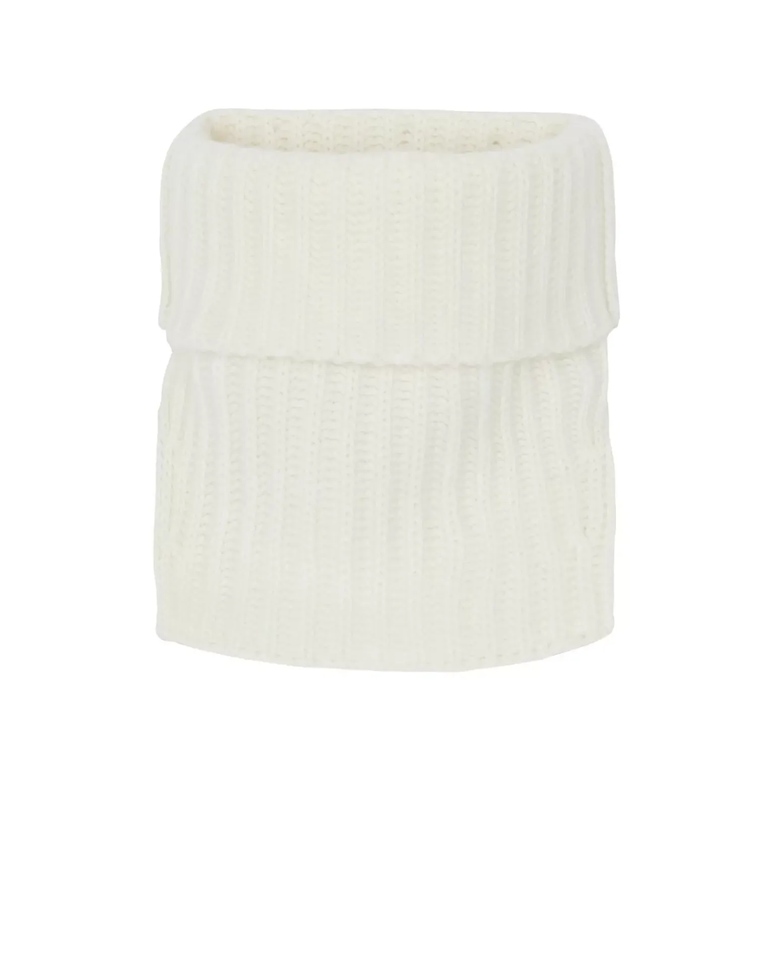 Kujten Scarves & Snoods>Cardigan Stitch Cashmere Snood, 16-Thread Blanc