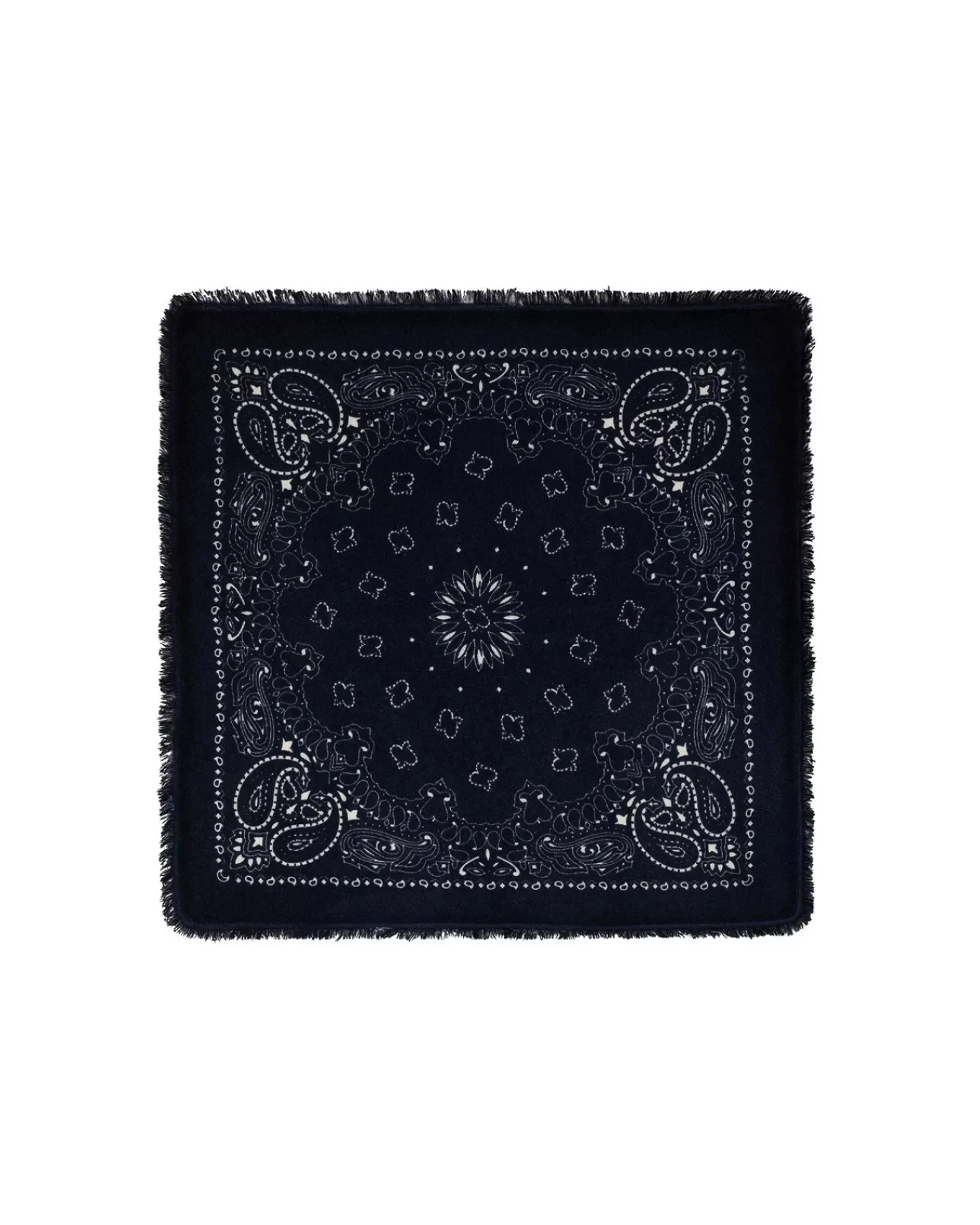 Kujten Scarves & Snoods>Cashmere Bandana, 2-Threads Bleu Marine Fonce