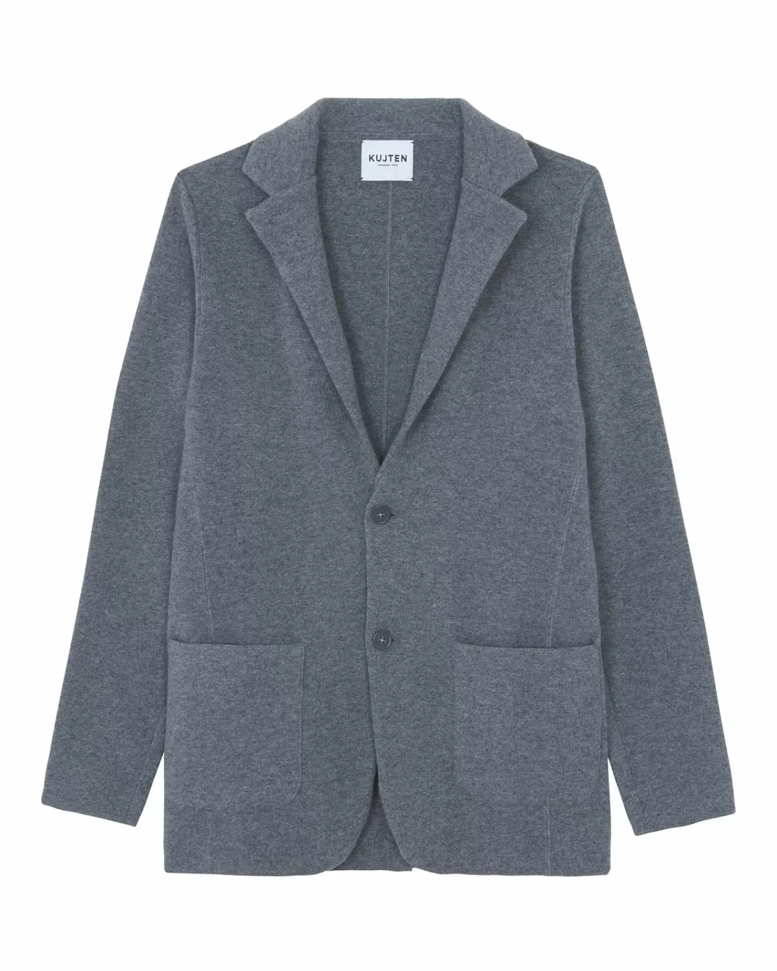 Kujten Jackets & Vests>Cashmere Blazer Jacket Gris Flanelle