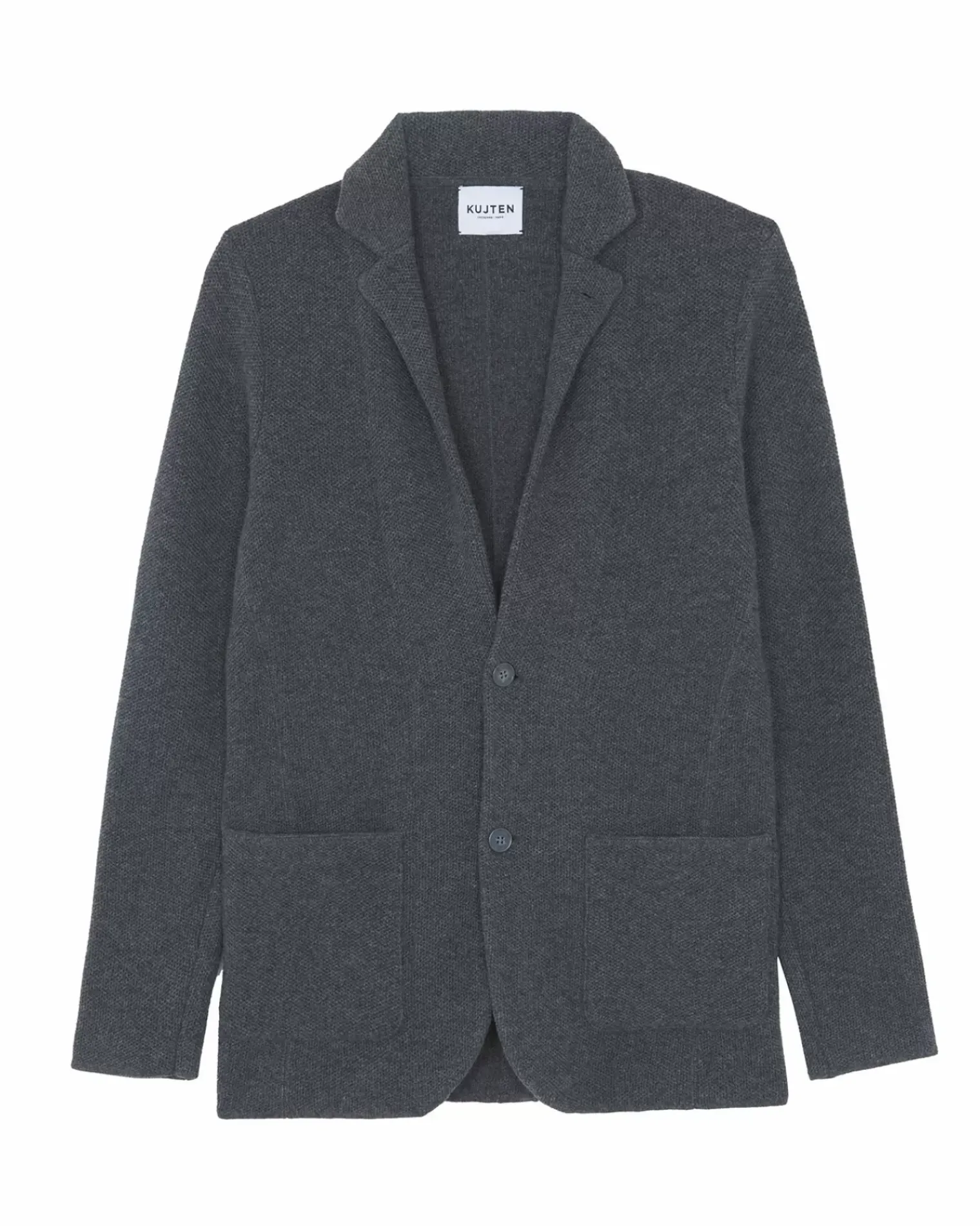 Kujten Jackets & Vests>Cashmere Blazer Jacket Gris Anthracite