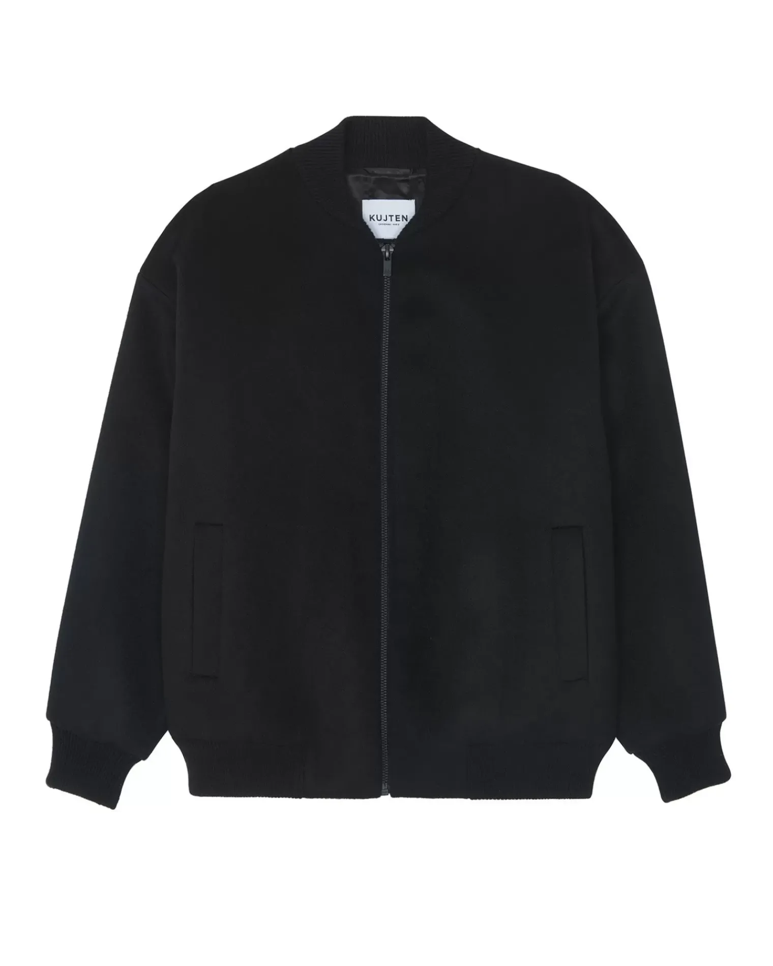 Kujten Jackets & Vests>Cashmere Bomber Jacket Noir