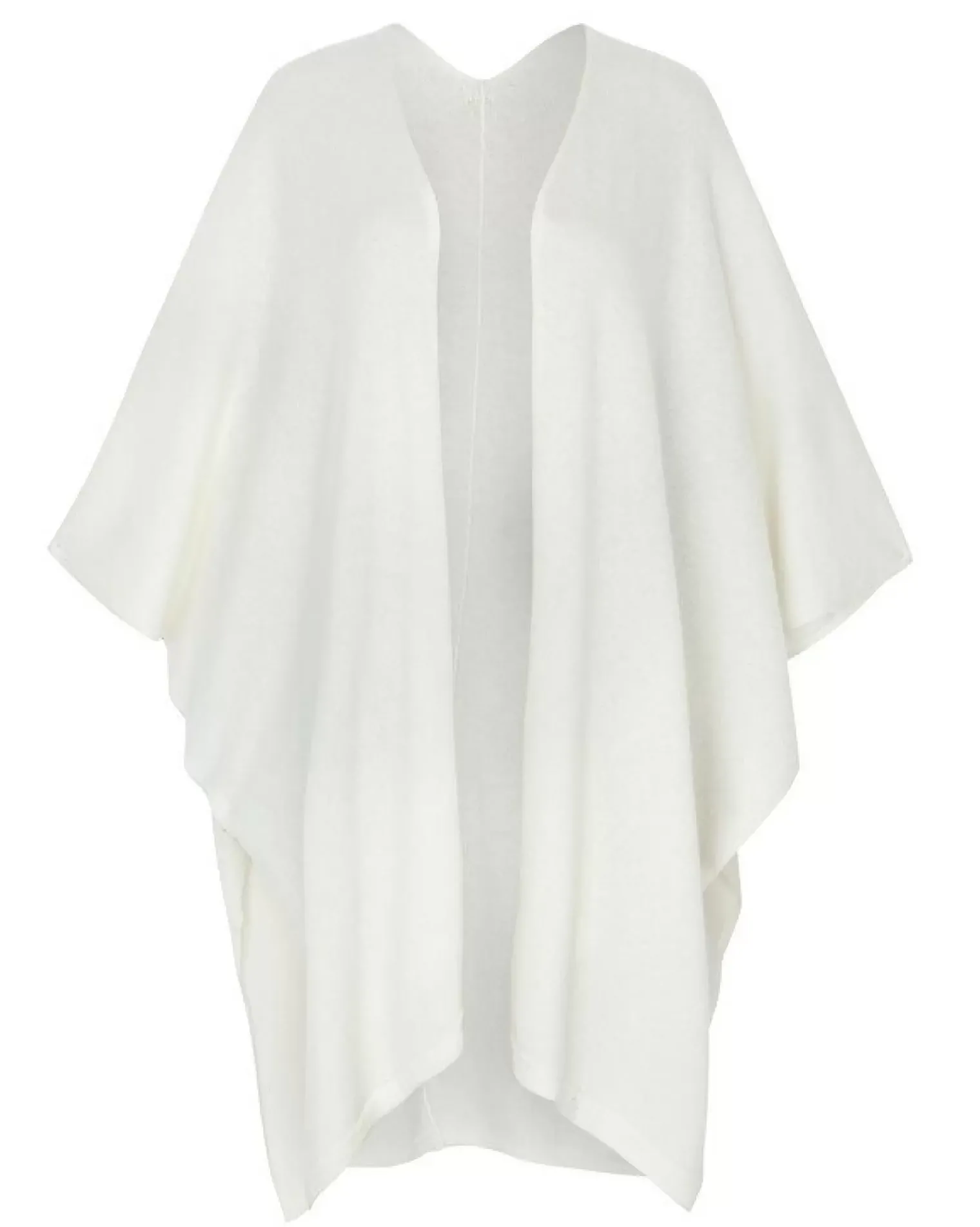 Kujten Capes & Ponchos>Cashmere Cape, 2-Threads Blanc