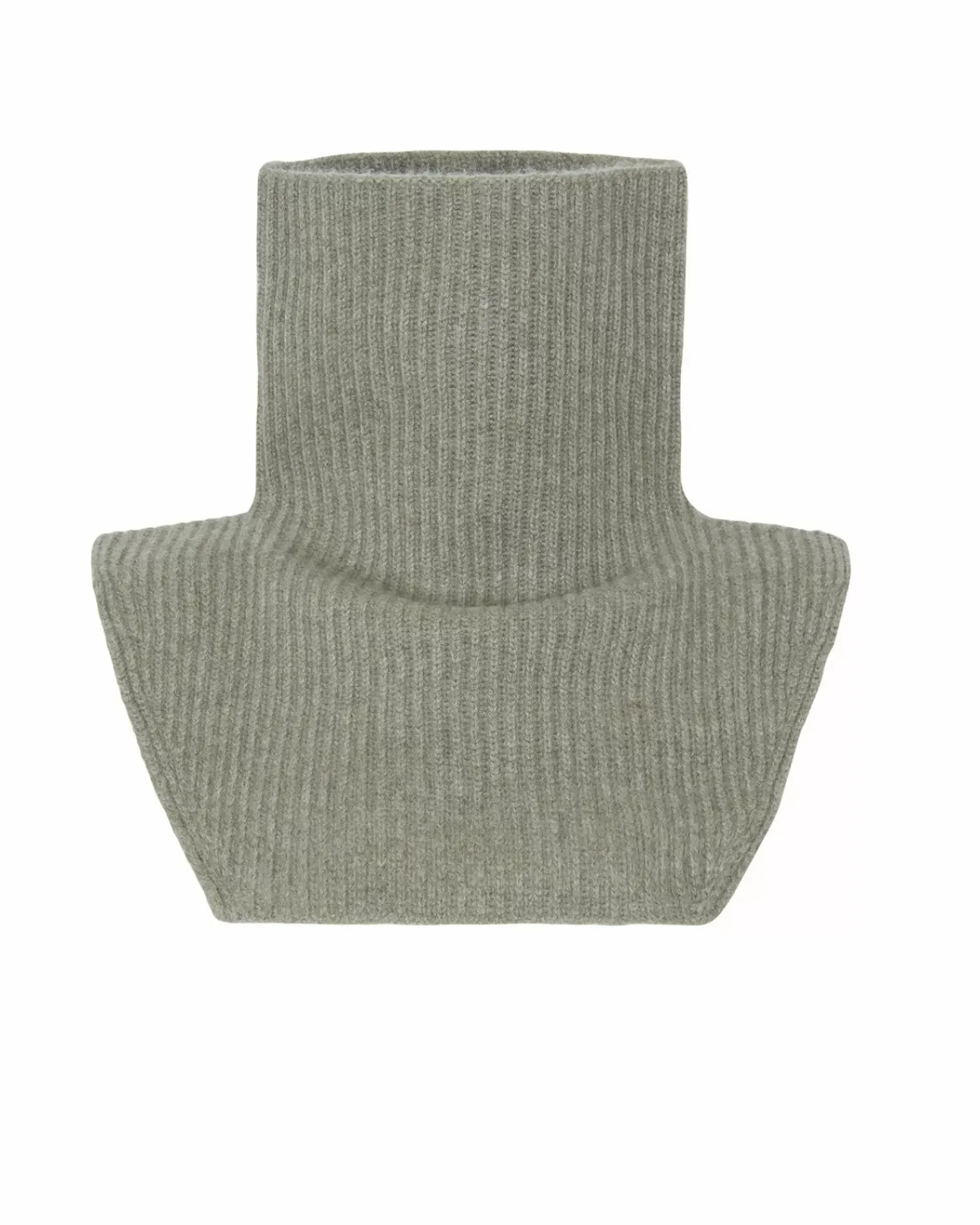 Kujten Scarves & Snoods>Cashmere Collar, 6-Threads Kaki Chine