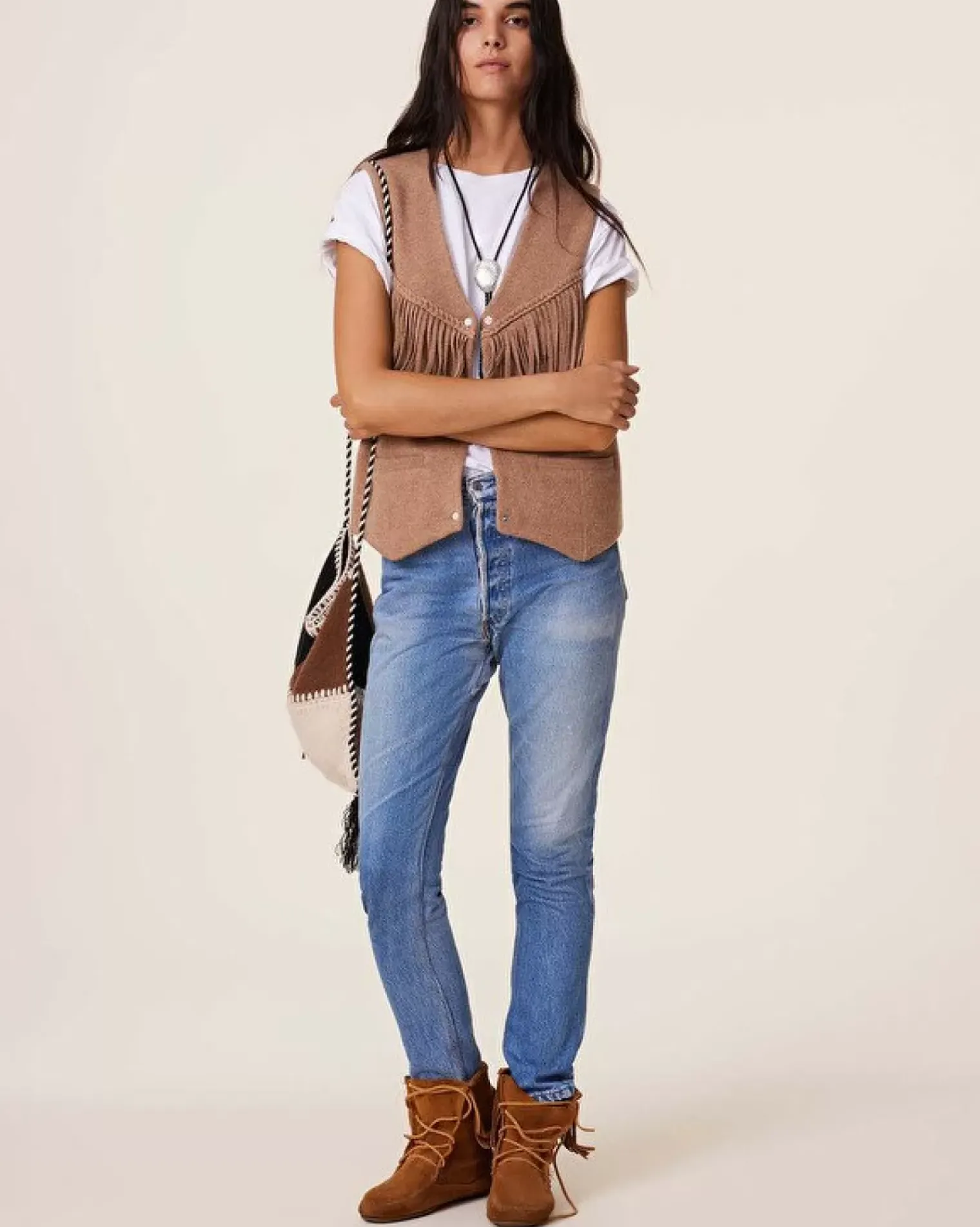Kujten Bags>Cashmere Drawstring Bag Camelo