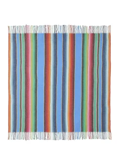 Kujten Bandanas>Cashmere Fringe Shawl Bleu Kabalos