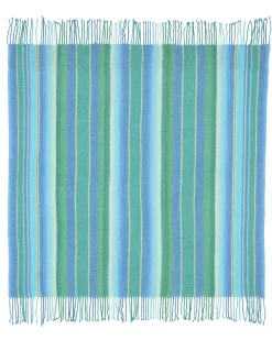 Kujten Scarves & Snoods>Cashmere Fringed Shawl Vert Jade