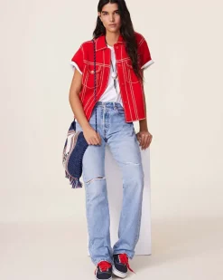 Kujten Bags>Cashmere Hand-Embroidered Fringe Bag Bleu Indigo