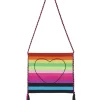 Kujten Bags>Cashmere Hand-Embroidered Heart Bag With Pompoms Multicolore