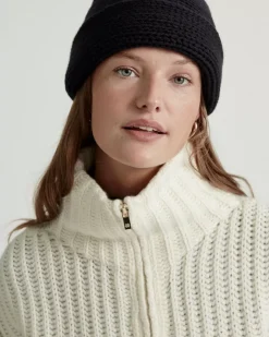 Kujten Hats & Headbands>Cashmere Hat, 12-Threads Bleu Marine Fonce