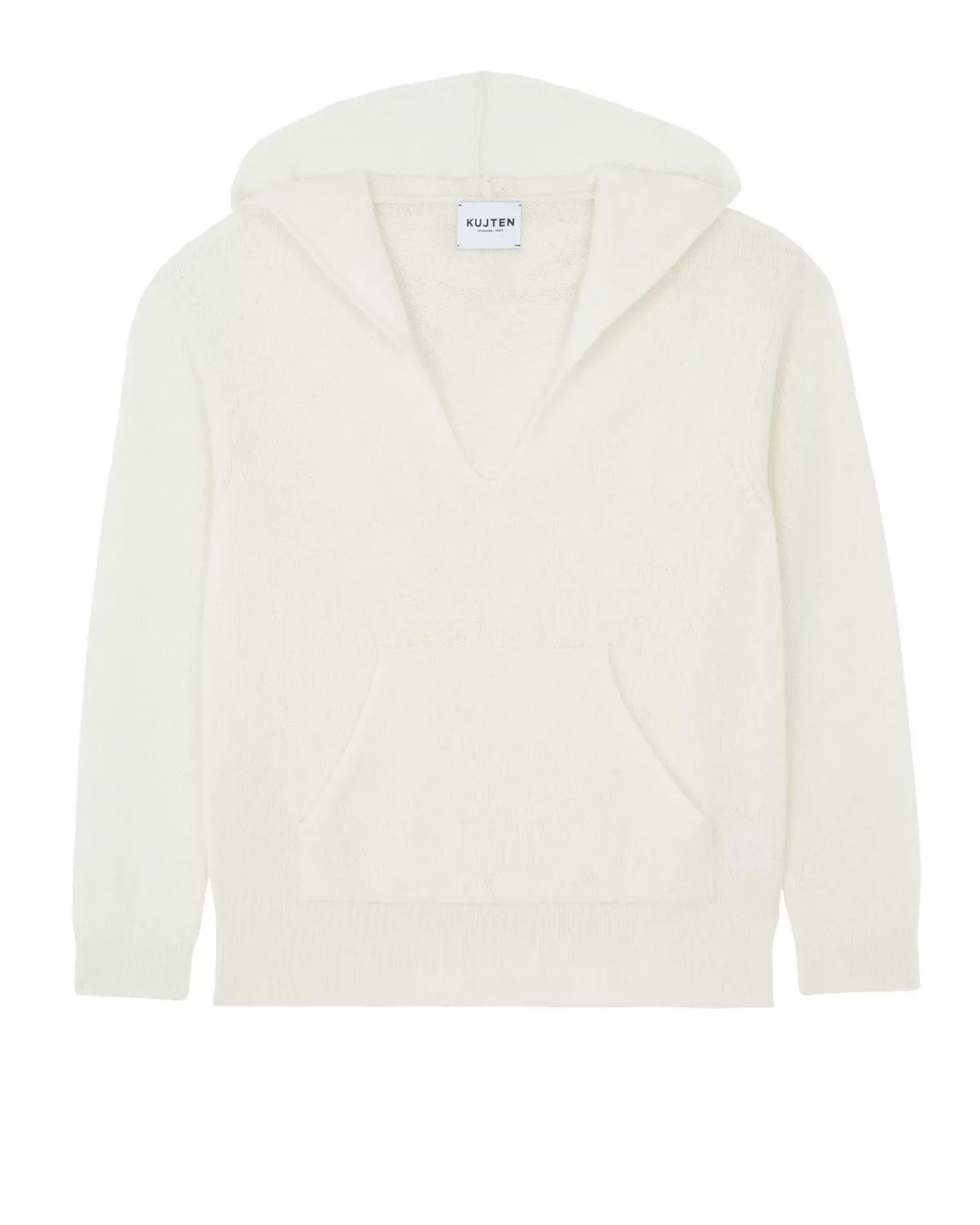 Kujten Hoodies>Cashmere Hoodie Blanc