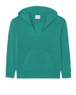 Kujten Hoodies>Cashmere Hoodie Vert Jade