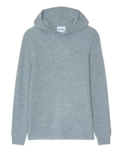 Kujten Hoodies>Cashmere Hoodie Gris Chine