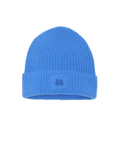 Kujten Hats & Headbands>Cashmere Logo Hat Bleu Kabalos