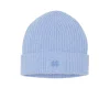Kujten Hats & Headbands>Cashmere Logo Hat, 6-Threads Bleu Jeans