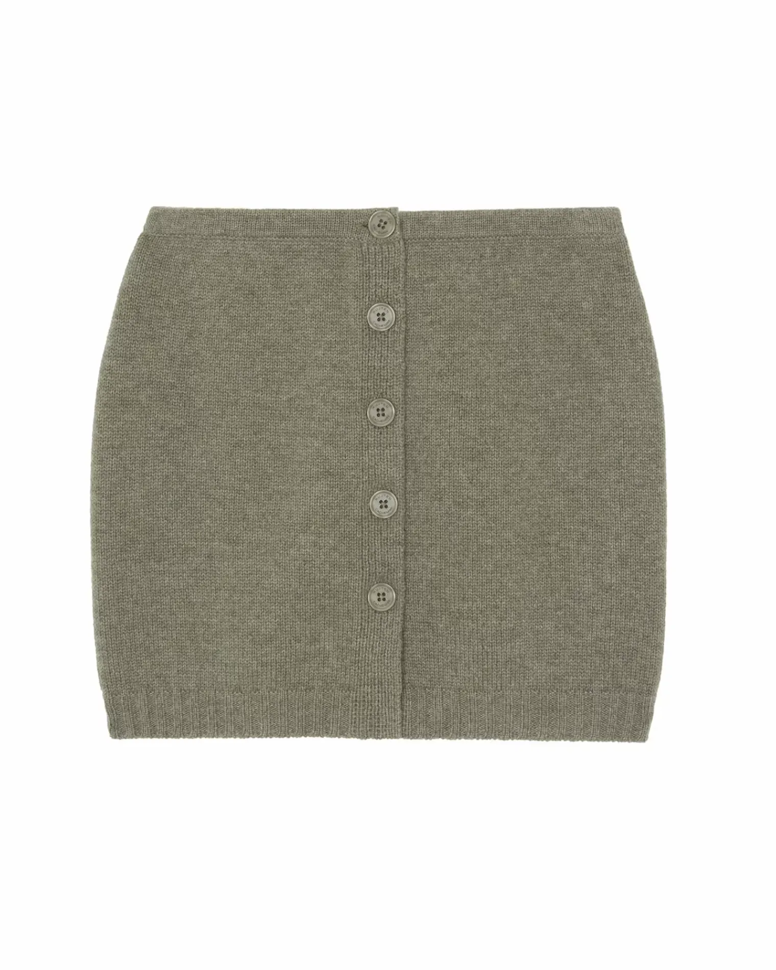 Kujten Dresses & Skirts>Cashmere Mini Skirt Kaki Chine