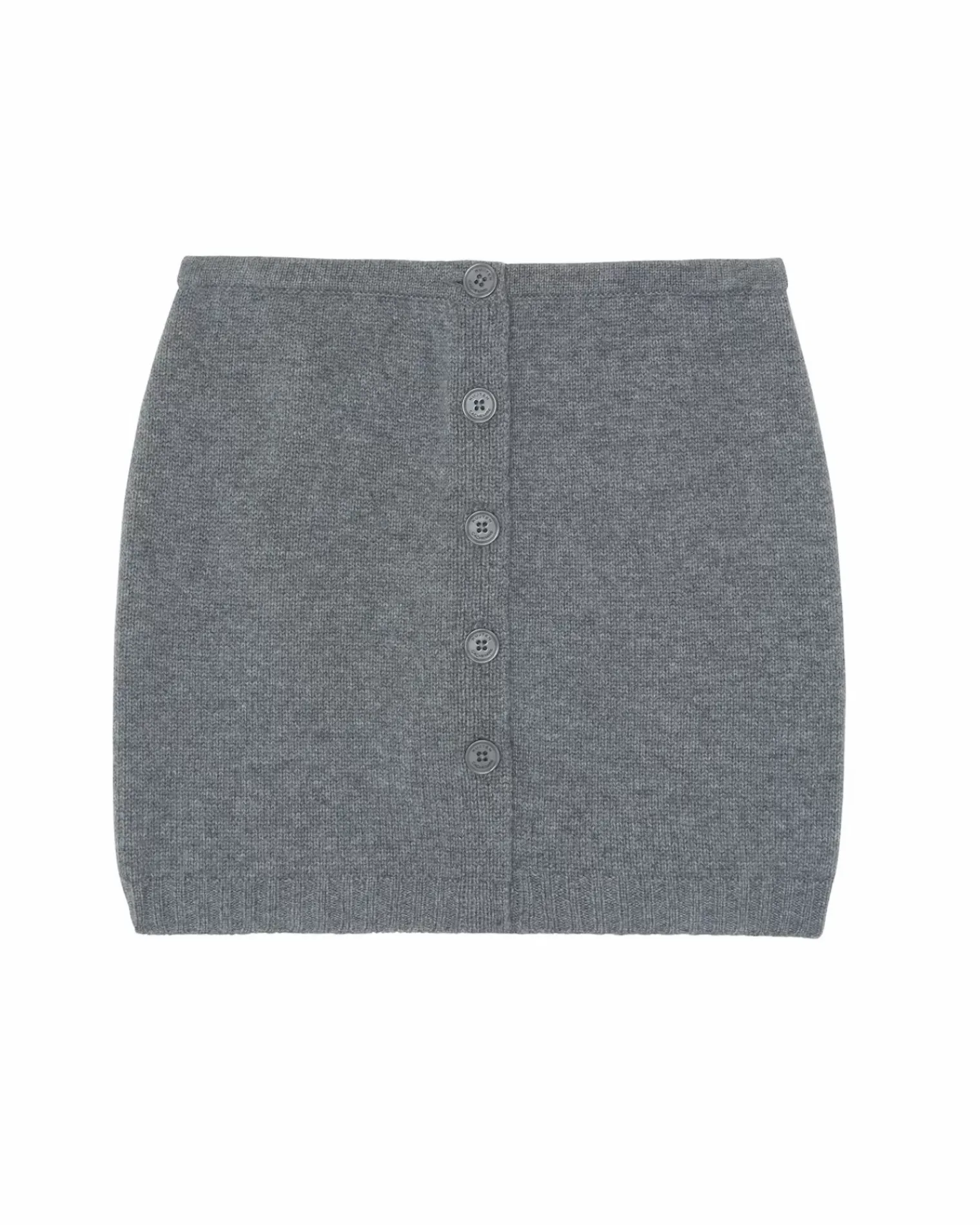 Kujten Dresses & Skirts>Cashmere Mini Skirt Gris Flanelle