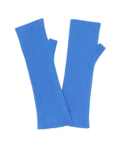 Kujten Gloves & Mittens>Cashmere Mittens Bleu Kabalos