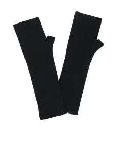 Kujten Gloves & Mittens>Cashmere Mittens, 2-Threads Noir