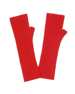 Kujten Gloves & Mittens>Cashmere Mittens, 2-Threads Rouge Tomato