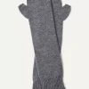 Kujten Gloves & Mittens>Cashmere Mittens, 4-Threads Gris Flanelle