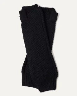 Kujten Gloves & Mittens>Cashmere Mittens, 6-Threads Noir