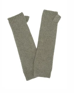 Kujten Gloves & Mittens>Cashmere Mittens, 6-Threads Kaki Chine