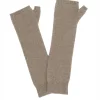 Kujten Gloves & Mittens>Cashmere Mittens, 4-Threads Beige Taupe