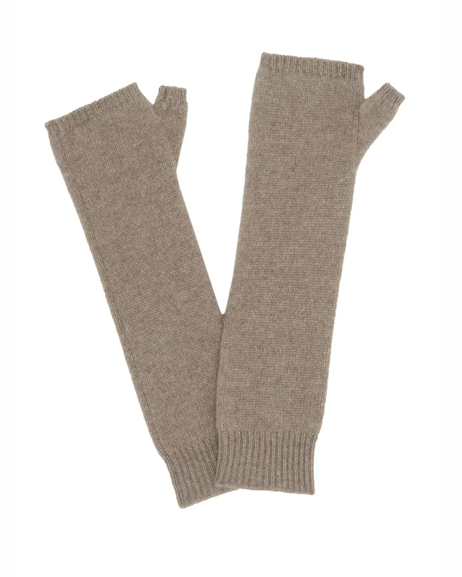 Kujten Gloves & Mittens>Cashmere Mittens, 4-Threads Beige Taupe
