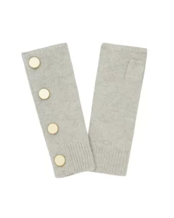 Kujten Gloves & Mittens>Cashmere Mittens With Buttons, 4-Threads Avoine