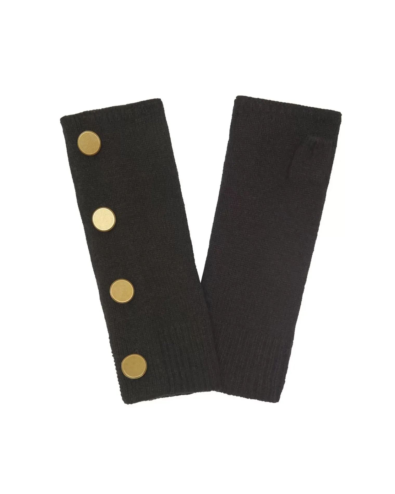 Kujten Gloves & Mittens>Cashmere Mittens With Buttons, 4-Threads Marron