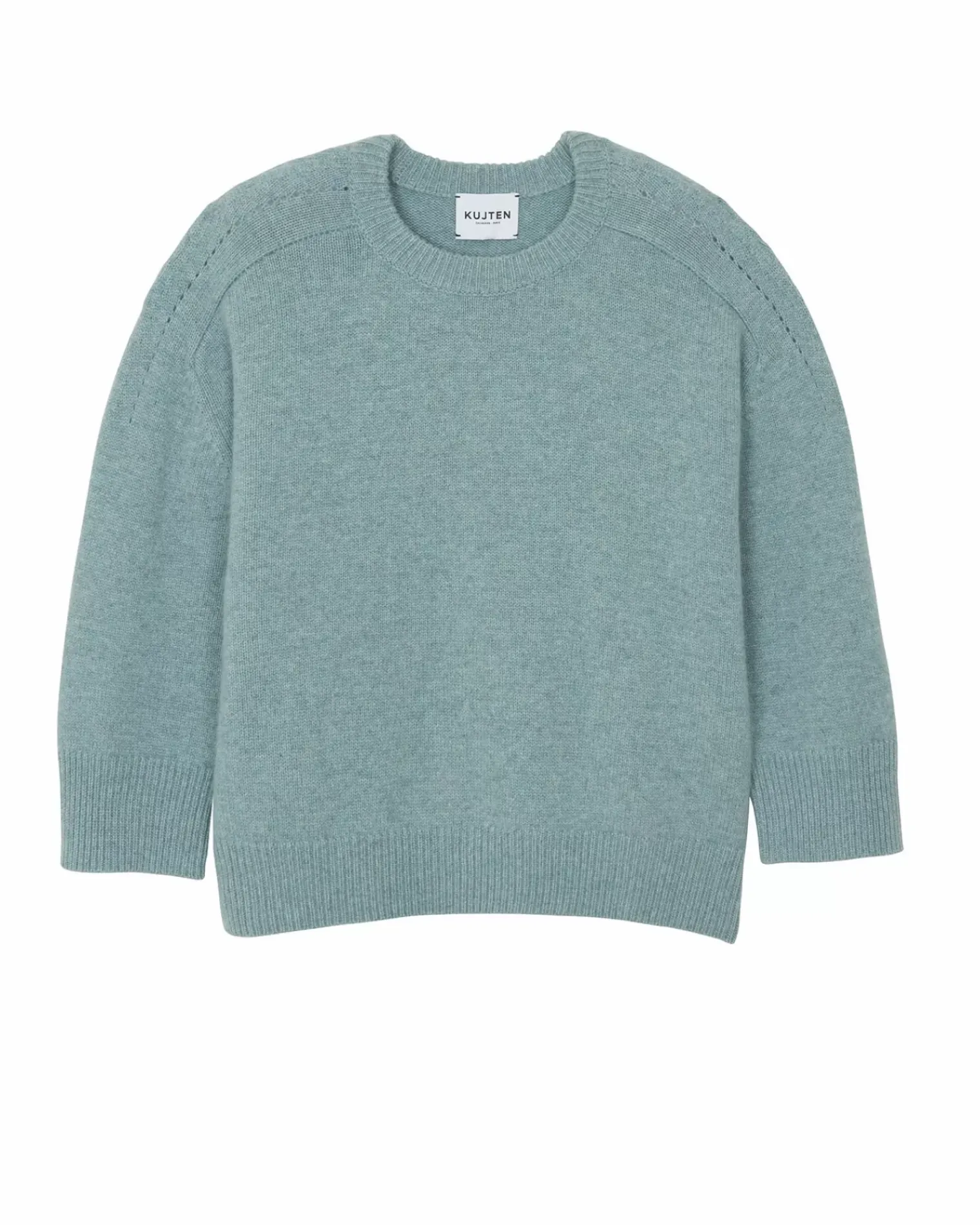Kujten Sweaters & Sweatshirts>Cashmere Oversized Round Neck Sweater Vert Suzanne
