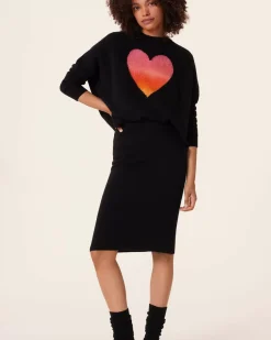 Kujten Dresses & Skirts>Cashmere Pencil Skirt, 2-Threads Noir