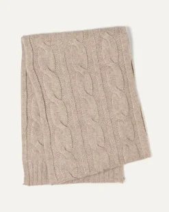 Kujten Scarves & Snoods>Cashmere Scarf Beige Chine