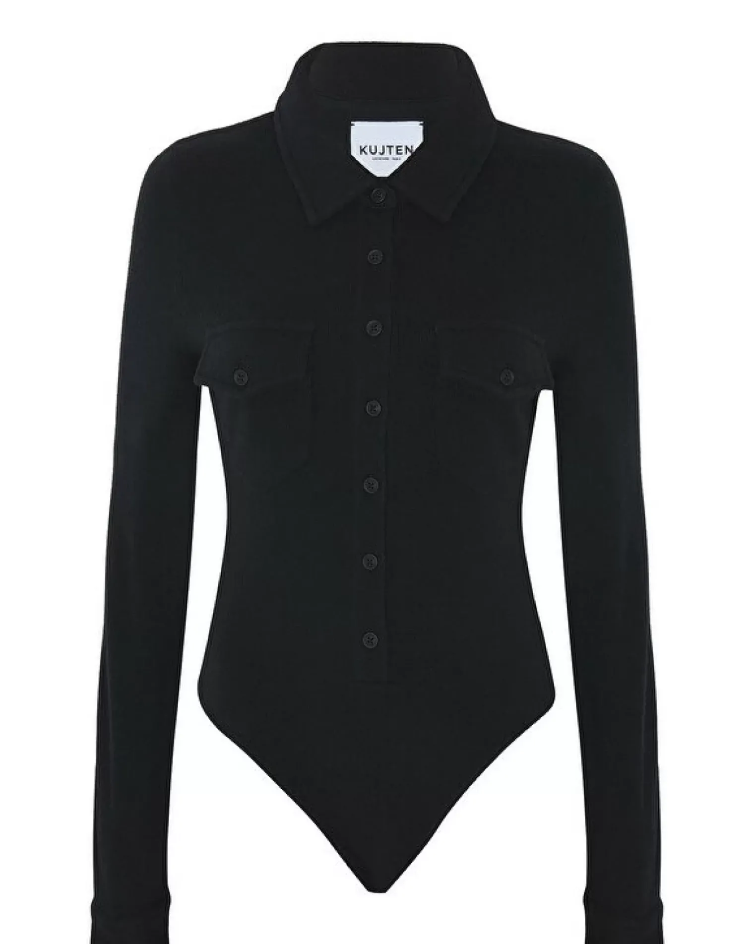 Kujten Body>Cashmere Shirt Body, 2-Threads Noir