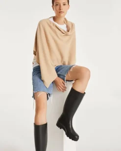 Kujten Capes & Ponchos>Cashmere Short Poncho, 2-Threads Organique