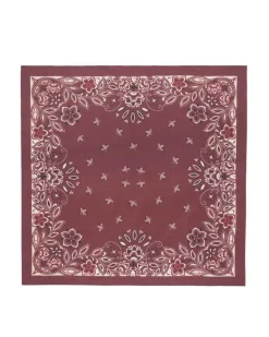 Kujten Bandanas>Cashmere Silk Bandana Bordeaux